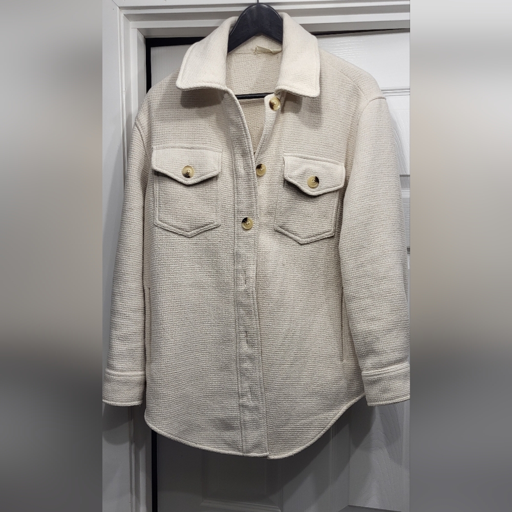 RD Style Womens Fall Shacket/Jacket Cream